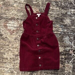 Cat & Jack Burgundy Button-Down Casual Dress